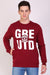 Full Sleeve Printed Sweatshirt Maroon