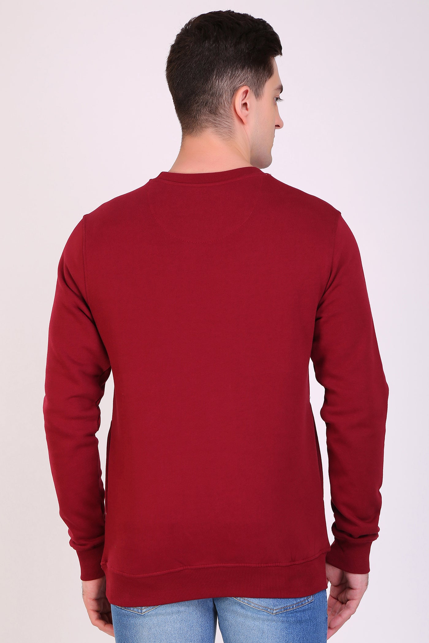 HiFlyers Full Sleeve Printed Men Sweatshirt-Maroon