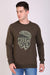 HiFlyers Full Sleeve Printed Men Sweatshirt-Olive