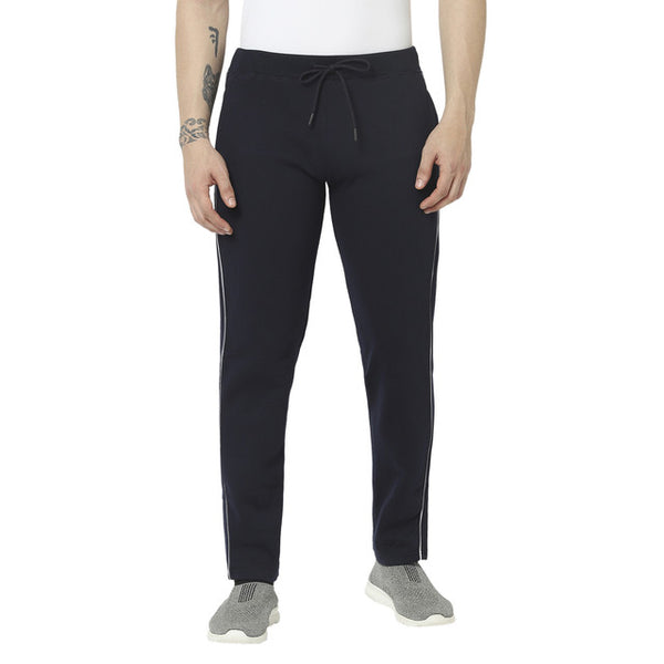 Hiflyers Mens Navy Slim Fit Solid Cotton Fleece Winter Trackpant/Joggger