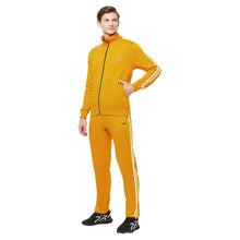 Hiflyers Mens Yellow Regular Fit  Solid Fleece Tracksuit