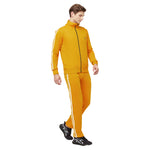 Hiflyers Mens Yellow Regular Fit Solid Fleece Tracksuit