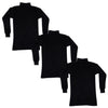 T.T. Kids Hotpot Plain Thermal Vest Pack Of 3 Black