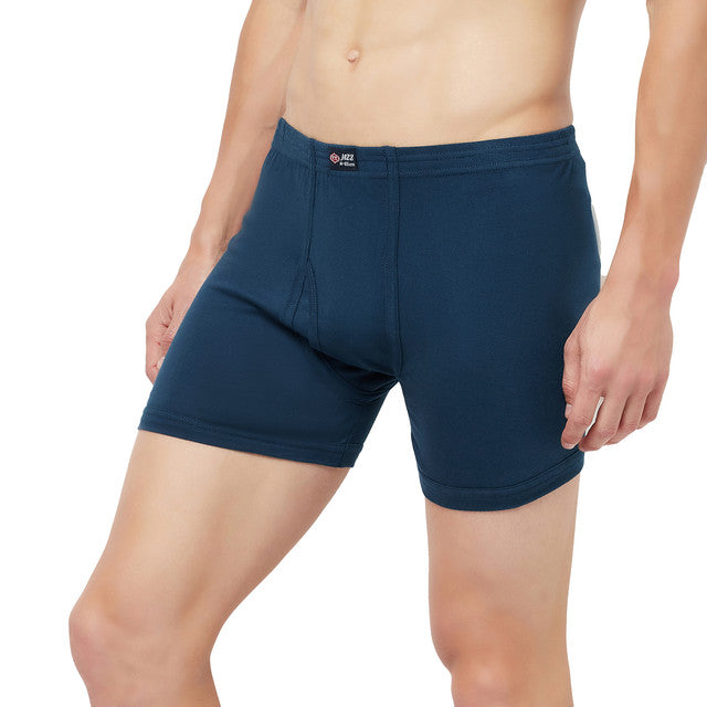 T.T. Mens Jazz Fine Long Inner Elastic Trunk  Pack Of 2 Blue::Brown