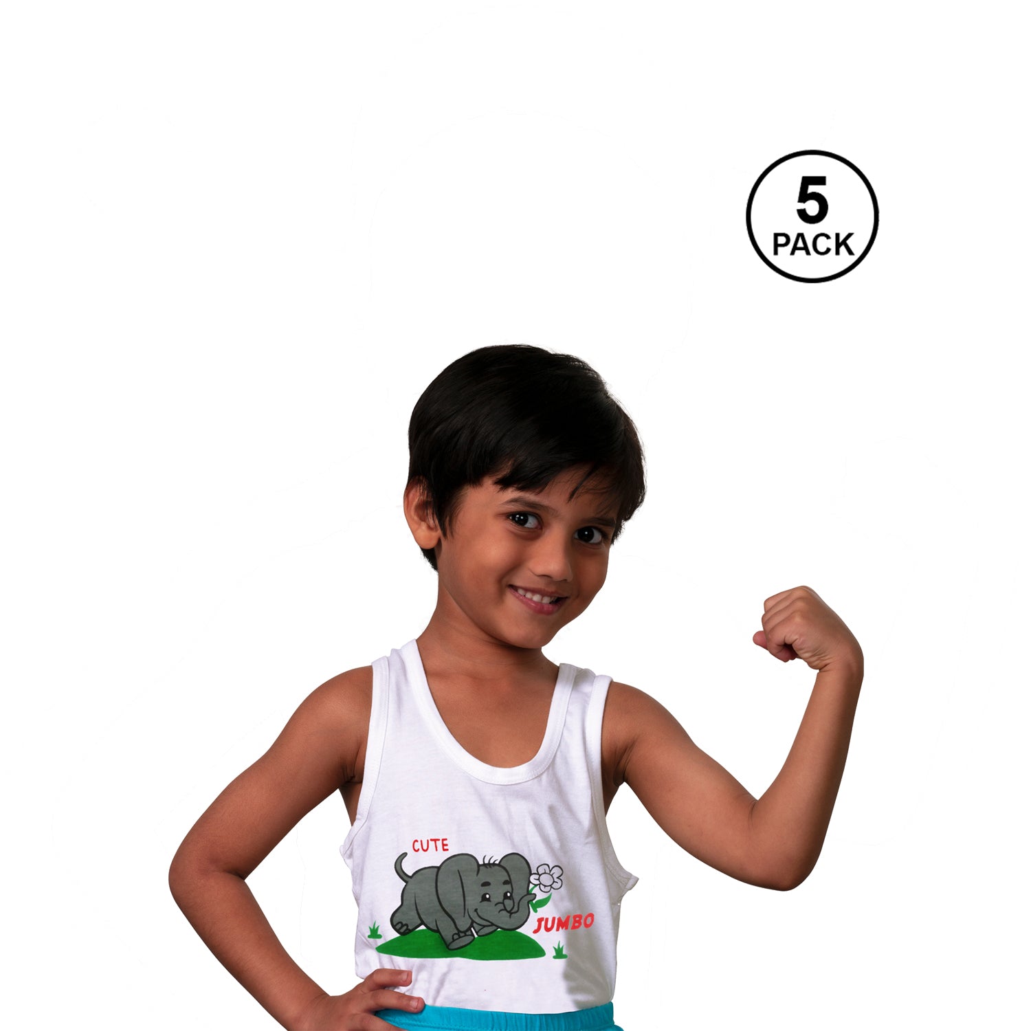 T.T. Cool Kids Pack OF 5 Printed Pure Cotton Innerwear Vest