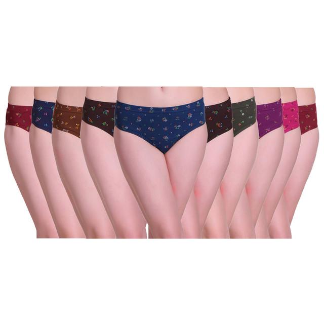 T.T. Womens Printed Panty Pack Of 10