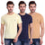 T.T. Cool Men T-shirts Pack of 3Lemon::Navy::Beige