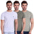 T.T. Cool Men T-shirts Pack of 3 White::Charcoal Mélange::Grey Mélange