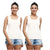 Women White Cotton Tank Top