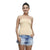 Women Beige Spaghetti Top