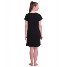 T.T. Women Half Sleeves 3/4 Gown - Black