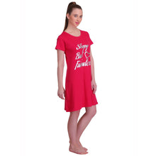 T.T. Women Half Sleeves 3/4Th Gown - Fuchsia