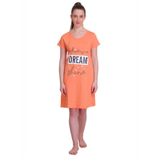 T.T. Women Half Sleeves 3/4Th Gown - Orange