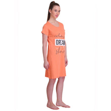 T.T. Women Half Sleeves 3/4Th Gown - Orange
