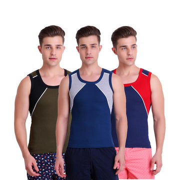 T.T. Mens Gym Vest Pack Of 3