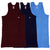 T.T. Kids Titanic Dyed Vest Pack Of 3 Maroon-Navy-Sky