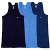 T.T. Kids Titanic Dyed Vest Pack Of 3 Navy-Sky-Teal