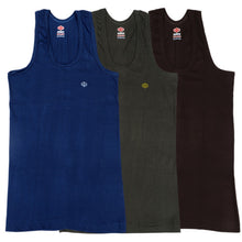 T.T. Kids Titanic Dyed Vest Pack Of 3 Teal-Grey-Brown
