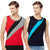 T.T. Men Designer Gym VestPack Of 2 Red-Blk::Navy-Sky