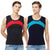 T.T. Men Designer Gym VestPack Of 2 Black-Red::Navy-Sky