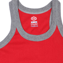 T.T. Kids Titanic Gym Vest Pack Of 3 Red-Grey-Trqs
