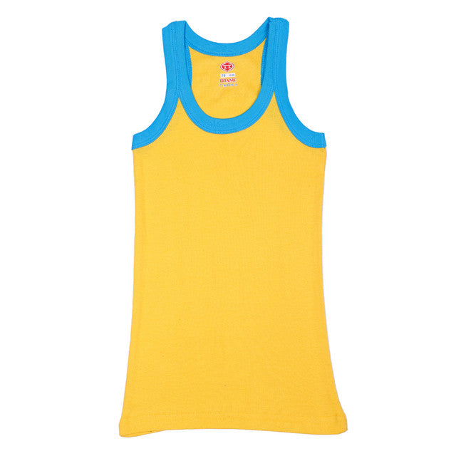 T.T. Kids Titanic Gym Vest Pack Of 3 Trqs-Yellow-Grey