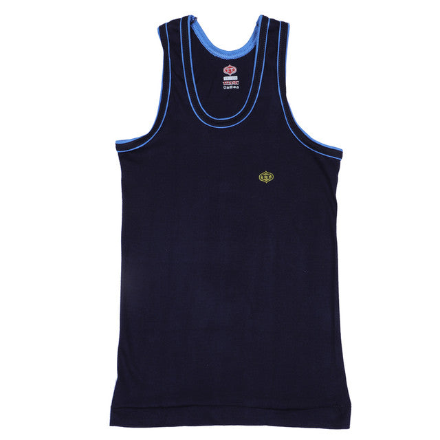 T.T. Kids Titanic Piping Dyed Vest Pack Of 3 Navy-Sky-Black