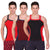 T.T. Men DesignerGym Vest Pack Of 3 Black-Red::Red-Black::Maroon-Navy