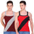 T.T. Men DesignerGym Vest Pack Of 2 Red-Black ::Maroon-Grey