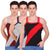 T.T. Men DesignerGym Vest Pack Of 3 Black-Red ::Grey-Navy ::Maroon-Grey