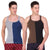 T.T. Men DesignerGym Vest Pack Of 2 Brown-Black ::Grey-Blue