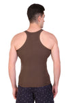 T.T. Men Designer  Gym Vest Pack Of 2 Brown-Black ::Grey-Blue