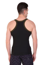 T.T. Men Designer  Gym Vest Pack Of 2 Black-Olive ::Grey-Blue