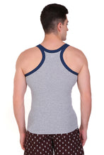 T.T. Men Designer  Gym Vest Pack Of 2 Olive-Black ::Grey-Blue