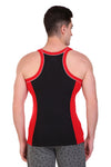 T.T. Men Designer  Gym Vest Pack Of 2 Red-Black ::Black-Red