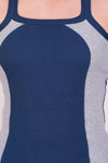 T.T. Men Designer  Gym Vest Pack Of 2 Black-Olive ::Blue-Grey