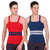 T.T. Men DesignerGym Vest Pack Of 2 Blue-Grey ::Red-Blue