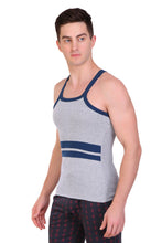 T.T. Men Designer  Gym Vest Pack Of 2 Grey-Blue ::Olive-Black