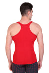 T.T. Men Designer  Gym Vest Pack Of 2 Blue-Red ::Olive-Black