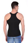 T.T. Men DesignerGym Vest Pack Of 3 Black-Olive ::Blue-Red::Grey-Blue