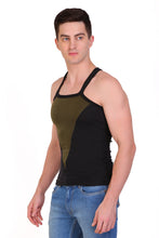 T.T. Men Designer  Gym Vest Pack Of 3 Black-Olive ::Blue-Red::Grey-Blue