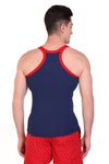 T.T. Men Designer  Gym Vest Pack Of 2 Grey-Blue::Blue-Red