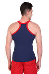 T.T. Men DesignerGym Vest Pack Of 3 Black-Olive ::Blue-Red::Grey-Blue