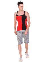 T.T. Men Designer  Gym Vest Pack Of 2 Red-Black::Black-Red