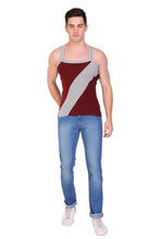 T.T. Men Designer  Gym Vest Pack Of 2 Red-Black ::Maroon-Grey