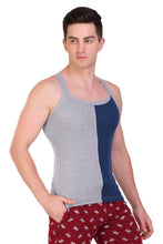 T.T. Men Designer  Gym Vest Pack Of 2 Brown-Black ::Grey-Blue