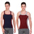 T.T. Men DesignerGym Vest Pack Of 2 Maroon-Grey ::Navy-Maroon