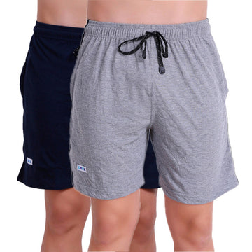 T.T. Mens Bermuda Pack Of 2 Grey-Navy