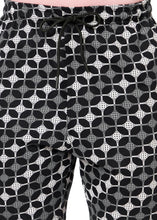 T.T. Men Cool Printed Bermuda Shorts With Zipper  Black-White