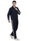 Hiflyers Mens Navy Regular Fit Solid Micro Polyester Fabric Tracksuit (all season)